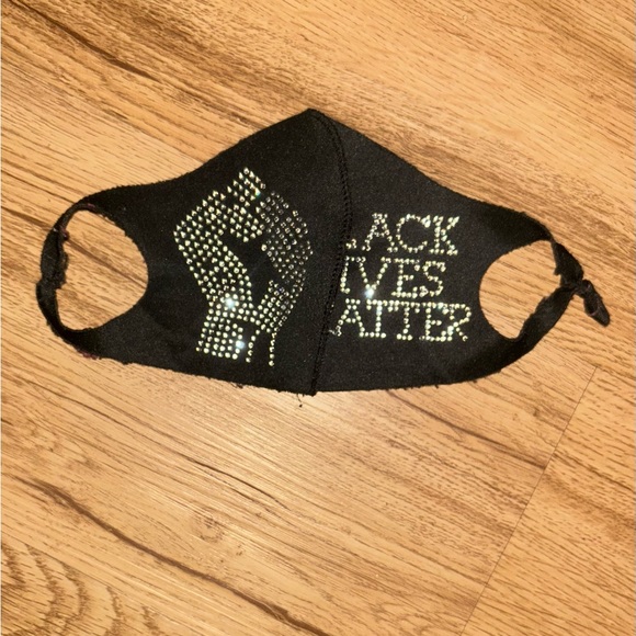 Black Lives Matter Bedazzled Face Mask - Picture 4 of 4